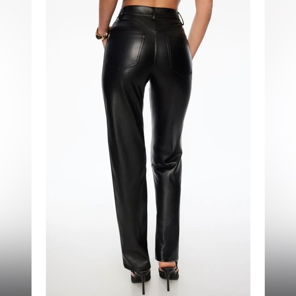 Gisele Faux Leather Straight Leg Pants - Picture 3 of 4